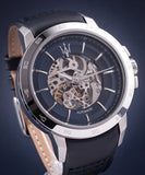 Maserati Ingegno Automatic Blue Skeleton Dial Black Leather Strap Watch For Men - R8821119004 Authentic Buy Shop Now