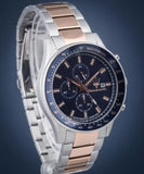 Maserati SFIDA Chronograph Blue Dial Two Tone Steel Strap Watch For Men - R8873640012 Authentic Buy Shop Now