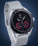 Maserati Traguardo Black Dial Silver Mesh Bracelet Watch For Men - R8873612005 Authentic Buy Shop Now
