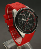 Hugo Boss Volane Black Dial Red Rubber Strap Watch for Men - 1513959 Authentic Buy Shop Now
