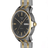 Tissot Automatics III Day Date Black Dial Two Tone Steel Strap Watch For Men - T065.430.22.051.00 Authentic Buy Shop Now