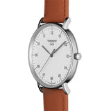 Tissot T Classic Everytime Large White Dial Brown Leather Strap Watch For Men - T109.610.16.037.00 Authentic Buy Shop Now