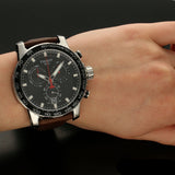 Tissot Supersport Chrono Black Dial Brown Leather Strap Watch for Men - T125.617.16.051.01 Authentic Buy Shop Now