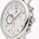 Tommy Hilfiger Landon Chronograph White Dial Brown Leather Strap Watch for Men - 1791531 Authentic Buy Shop Now