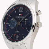 Tommy Hilfiger Deacan Blue Dial Silver Steel Strap Watch for Men - 1791551 Authentic Buy Shop Now