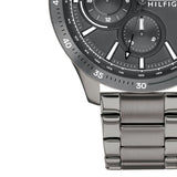 Tommy Hilfiger Bank Grey Dial Grey Steel Strap Watch for Men - 1791719 Authentic Buy Shop Now