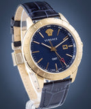 Versace Univers Navy Blue Dial Navy Blue Leather Strap Watch for Men - VEBK00318 Authentic Buy Shop Now