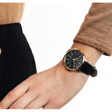 Michael Kors Pyper Black Dial Black Leather Strap Watch For Women - MK2747 Authentic Buy Shop Now