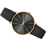 Michael Kors Pyper Black Dial Black Leather Strap Watch For Women - MK2747 Authentic Buy Shop Now