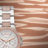 Michael Kors Camille Multifunction White Dial Two Tone Steel Strap Watch For Women - MK6846 Authentic Buy Shop Now