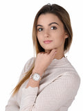 Michael Kors Parker Chronograph White Dial Pink Leather Strap Watch For Women - MK6935 Authentic Buy Shop Now