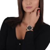 Michael Kors Parker Chronograph Black Dial Black Leather Strap Watch For Women - MK6984 Authentic Buy Shop Now