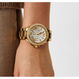 Michael Kors Camille Chronograph White Dial Gold Steel Strap Watch For Women - MK6994 Authentic Buy Shop Now
