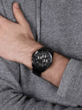 Michael Kors Brecken Chronograph Black Dial Black Steel Strap Watch For Men - MK8858 Authentic Buy Shop Now