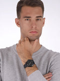 Michael Kors Slim Runway Black Dial Black Leather Strap Watch For Men - MK8908 Authentic Buy Shop Now