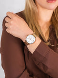 Tommy Hilfiger Jenna Quartz White Dial Rose Gold Steel Strap Watch for Women - 1782070 Authentic Buy Shop Now