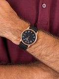 Emporio Armani Luigi Quartz Black Dial Black Rubber Strap Watch For Men - AR11097 Authentic Buy Shop Now