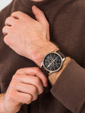 Tommy Hilfiger Multi Function Chronograph Black Dial Brown Leather Strap Watch for Men - 1791631 Authentic Buy Shop Now