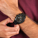 Michael Kors Lexington Chronograph Black Dial Black Steel Strap Watch for Men - MK8603 Authentic Buy Shop Now