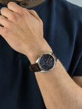Tommy Hilfiger Deacan Blue Dial Brown Leather Strap Watch for Men - 1791549 Authentic Buy Shop Now