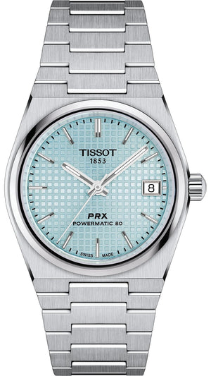 Tissot PRX Powermatic 80 Ice Blue Dial Silver Steel Strap Watch for Men - T137.207.11.351.00 Authentic Buy Shop Now