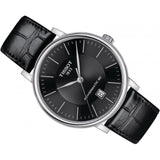 Tissot Carson Premium Powermatic 80 Black Dial Black Leather Strap Watch For Men - T122.407.16.051.00 Authentic Buy Shop Now