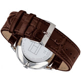 Tommy Hilfiger Brad Chronograph White Dial Brown Leather Strap Watch For Men - 1710389 Authentic Buy Shop Now