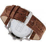 Tommy Hilfiger Evan Chronograph Blue Dial Brown Leather Strap Watch for Men - 1710393 Authentic Buy Shop Now