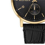 Tommy Hilfiger Daniel Black Dial Black Leather Strap Watch for Men - 1710417 Authentic Buy Shop Now
