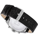 Tommy Hilfiger Baker Chronograph Black Dial Black Leather Strap Watch For Men - 1710449 Authentic Buy Shop Now