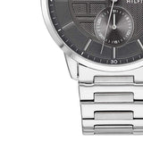 Tommy Hilfiger Hunter Grey Dial Silver Steel Strap Watch for Men - 1791608 Authentic Buy Shop Now