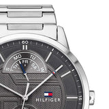 Tommy Hilfiger Hunter Grey Dial Silver Steel Strap Watch for Men - 1791608 Authentic Buy Shop Now