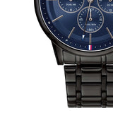 Tommy Hilfiger Kyle Quartz Blue Dial Black Steel Strap Watch for Men - 1791633 Authentic Buy Shop Now