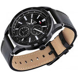 Tommy Hilfiger Austin Black Dial Black Leather Strap Watch for Men - 1791638 Authentic Buy Shop Now