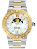 Versace Greca Logo Moonphase Mother of Pearl Dial Two Tone Steel Strap Watch for Women - VE7G00524 Authentic Buy Shop Now