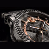 Versace Viamond Quartz Black Dial Grey Steel Strap Watch For Men - VEPO00520 Authentic Buy Shop Now