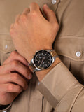 Maserati SFIDA Chronograph Black Dial Two Tone Steel Strap Watch For Men - R8873640002 Authentic Buy Shop Now