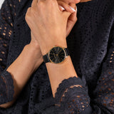 Michael Kors Pyper Black Dial Black Leather Strap Watch For Women - MK2747 Authentic Buy Shop Now