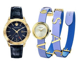 Versace V-Flare Silver Dial Purple Leather Strap Watch for Women - VEBN00318 Authentic Buy Shop Now