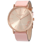 Coach Delancey Gold Dial Pink Leather Strap Watch for Women - 14503332 Authentic Buy Shop Now