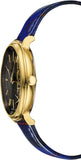 Versace V-Circle Black Dial Blue Leather Strap Watch for Women - VE8100218 Authentic Buy Shop Now