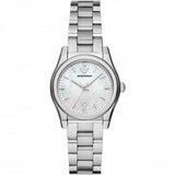 Emporio Armani Valeria Quartz Mother of Pearl Dial Silver Steel Strap Watch For Women - AR11030 Authentic Buy Shop Now