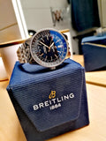 Breitling Navitimer Automatic 41mm Black Dial Silver Steel Strap Watch for Men - A17326241B1A1 Authentic Buy Shop Now