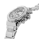 Guess Fusion Chronograph Crystals Silver Dial Silver Steel Strap Watch For Women - GW0552L1 Authentic Buy Shop Now