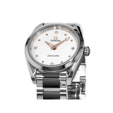 Omega Seamaster Aqua Terra Quartz Diamond Silver Dial Silver Steel Strap Watch for Women - 220.10.28.60.54.001 Authentic Buy Shop Now