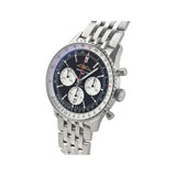 Breitling Navitimer B01 Chronograph 43 Black Dial Silver Steel Strap Watch for Men - AB0138211B1A1 Authentic Buy Shop Now