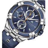 Maurice Lacroix Aikon Chronograph Blue Dial Blue Leather Strap Watch For Men - AI1018-SS001-432-4 Authentic Buy Shop Now