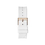Guess Raven Diamonds Rose Gold Dial White Silicone Strap Watch for Women - GW0105L3 Authentic Buy Shop Now