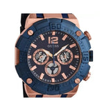 Guess Navigator Chronograph Blue Dial Blue Rubber Strap Watch for Men - GW0264G4 Authentic Buy Shop Now