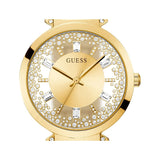 Guess Crystal Clear Analog Gold Dial Gold Steel Strap Watch for Women - GW0470L2 Authentic Buy Shop Now
